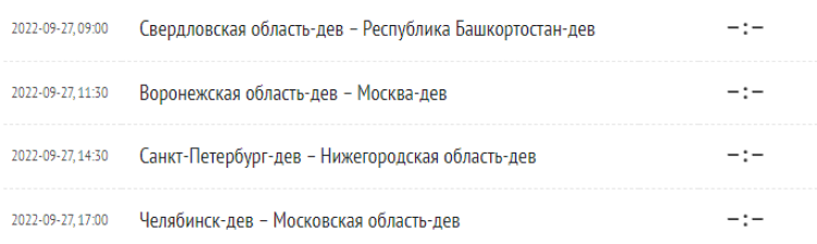 Хоккей - Олимпийские надежды - девушки до 16 лет - 1й этап - календарь оставшихся игр после 6го тура