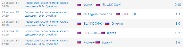 Хоккей с мячом (мини) - Сухой Лог - девушки 14-15 лет - результаты последнего дня