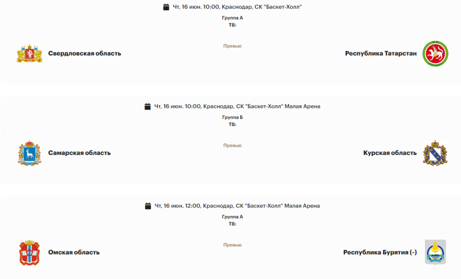 Спартакиада - баскетбол юниоры - календарь тур5-1