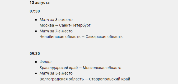 Спартакиада - гандбол юноши Салават - расписание финал и за третье место