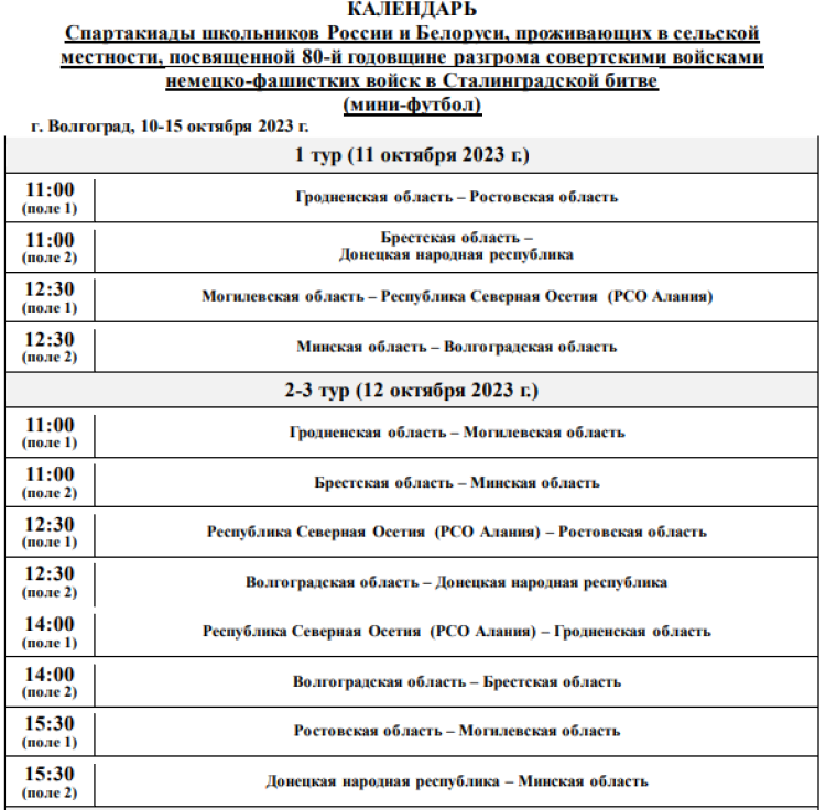 Спартакиада СГ 2023 - Волгоград 2-й этап - мини-футбол - день1 стр1