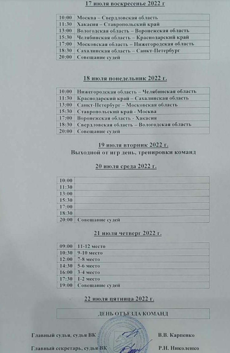 Спартакиада - волейбол девушки Белореченск - программа2