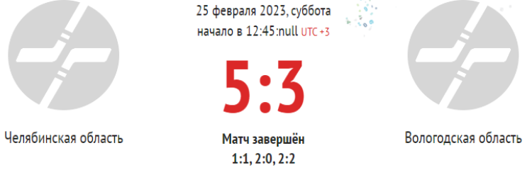 Зимняя Спартакиада молодежи 2023 - хоккей юноши Сочи - тур1 матч2 - счет