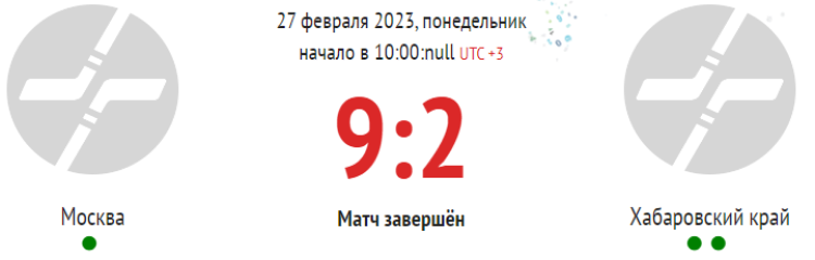 Зимняя Спартакиада молодежи 2023 - хоккей юноши Сочи - тур3 матч1 - счет